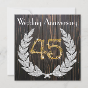 Diamant Lorbeer & Gold 45. Hochzeitstag In Einladung
