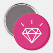 Diamant Magnet (Vorderseite/Rückseite)