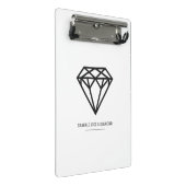 Diamant Mini Klemmbrett (Schrägansicht)