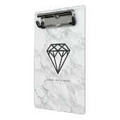 Diamant mit Marmor Mini Klemmbrett (Gewinkelt2)