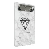 Diamant mit Marmor Mini Klemmbrett (Schrägansicht)