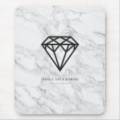 Diamant mit Marmor Mousepad (Vorne)