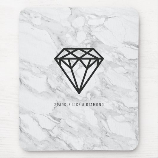 Diamant mit Marmor Mousepad (Vorne)