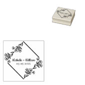 Diamant mit schwarzen Wildblumen für Hochzeiten Gummistempel (Stempel)
