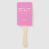 Diamant Monogramm mit Blume Rosa Hochzeitsprogramm Fächer (Vorderseite)