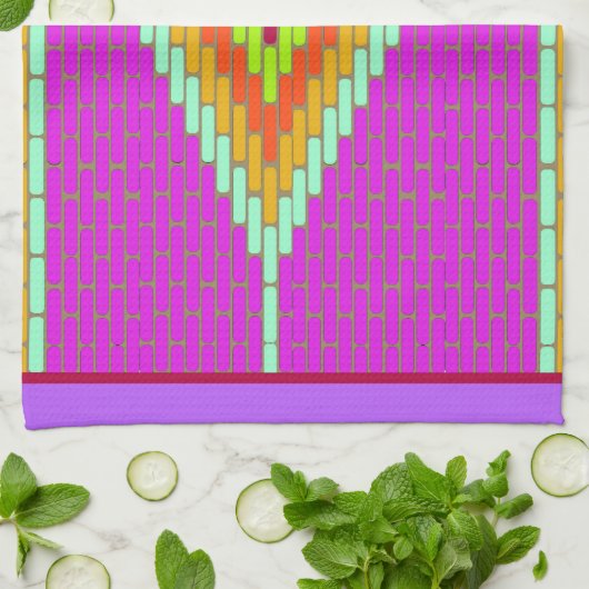 Diamant Mosaikfliesen helle Farbe Küchentuch (Gefaltet)