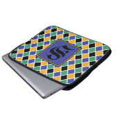 Diamant Muster #88 Mit Monogramm Laptopschutzhülle (Vorne Knopf)