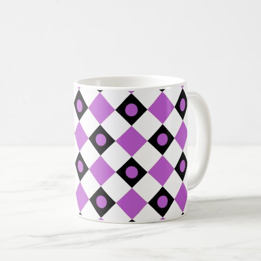 Diamant Muster #91 Kaffeetasse (VorderseiteRechts)