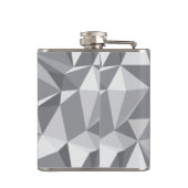 Diamant-Muster - abstraktes Polygon Flachmann (Rückseite)