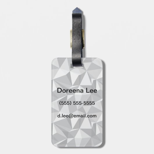 Diamant-Muster - abstraktes Polygon Gepäckanhänger (Rückseite vertikal)