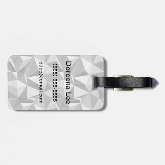 Diamant-Muster - abstraktes Polygon Gepäckanhänger (Rückseite horizontal)