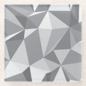 Diamant-Muster - abstraktes Polygon Glasuntersetzer (Vorderseite)