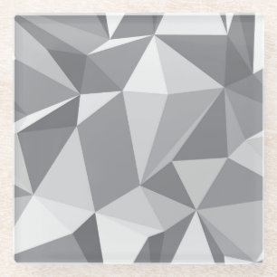 Diamant-Muster - abstraktes Polygon Glasuntersetzer
