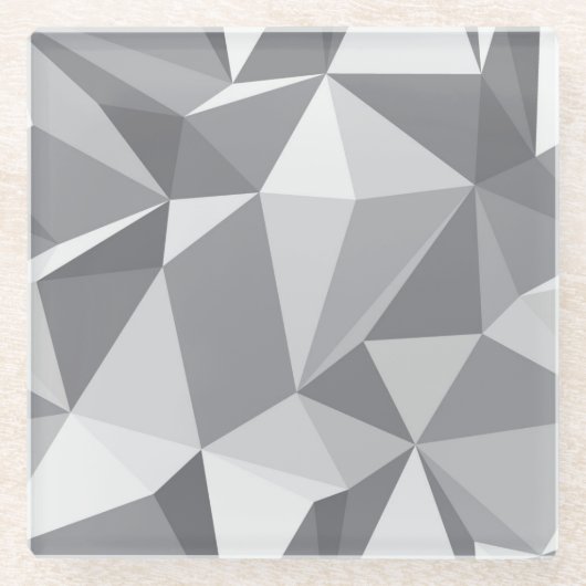 Diamant-Muster - abstraktes Polygon Glasuntersetzer (Vorderseite)