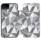 Diamant-Muster - abstraktes Polygon Incipio iPhone Geldbeutel-Hülle (Folio Geöffnet)