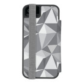 Diamant-Muster - abstraktes Polygon Incipio iPhone Geldbeutel-Hülle (Folio Rückseite)