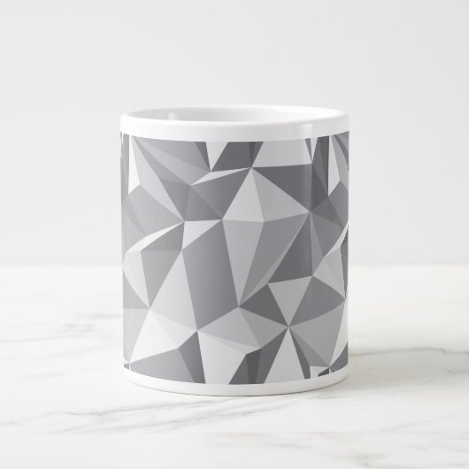 Diamant-Muster - abstraktes Polygon Jumbo-Tasse (Vorderseite)