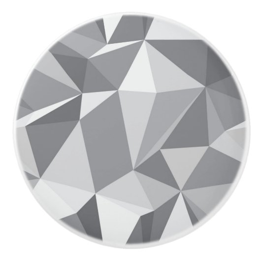 Diamant-Muster - abstraktes Polygon Keramikknauf (Vorderseite)