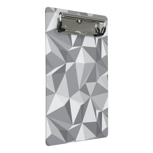 Diamant-Muster - abstraktes Polygon Mini Klemmbrett (Schrägansicht)