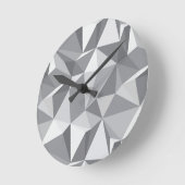 Diamant-Muster - abstraktes Polygon Runde Wanduhr (Winkel)