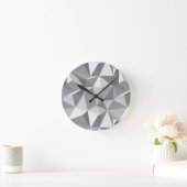 Diamant-Muster - abstraktes Polygon Runde Wanduhr (Zuhause)
