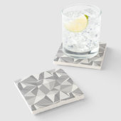 Diamant-Muster - abstraktes Polygon Steinuntersetzer (Seitenansicht)