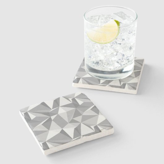 Diamant-Muster - abstraktes Polygon Steinuntersetzer (Seitenansicht)