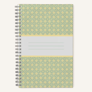 Diamant-Muster Aquamarin Notizblock