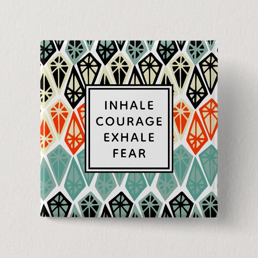 Diamant Muster Atmungsaktivität Angst Button (Vorderseite)