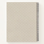 Diamant Muster Beige OffWhite Personalisiert Notizblock (Rückseite)