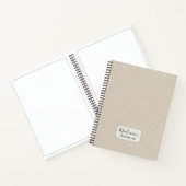 Diamant Muster Beige OffWhite Personalisiert Notizblock (Innenseite)