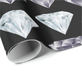 Diamant-Muster Bling Luxus Luxus teures Geschenk Geschenkpapier (Rolleneckpunkt)
