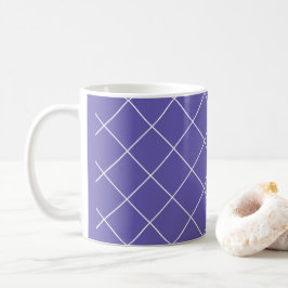 Diamant-Muster lila Kaffeetasse