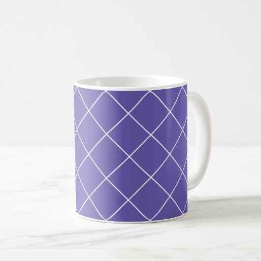 Diamant-Muster lila Kaffeetasse (VorderseiteRechts)