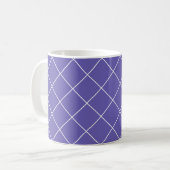 Diamant-Muster lila Kaffeetasse (Vorderseite Links)