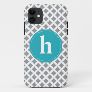 Diamant-Muster-Monogramm {wählen Sie Ihre Farbe} Case-Mate iPhone Hülle