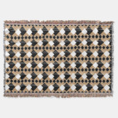 Diamant-Muster | TAN und Schwarzes Decke (Vorderseite)