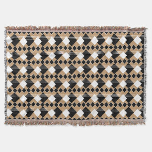Diamant-Muster TAN und Schwarzes Decke