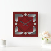 Diamant-Muster-Wandklemme Quadratische Wanduhr (Zuhause)