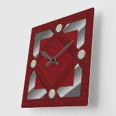 Diamant-Muster-Wandklemme Quadratische Wanduhr (Winkel)