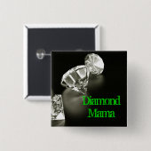 Diamant-Mutter Square Button (Vorne & Hinten)