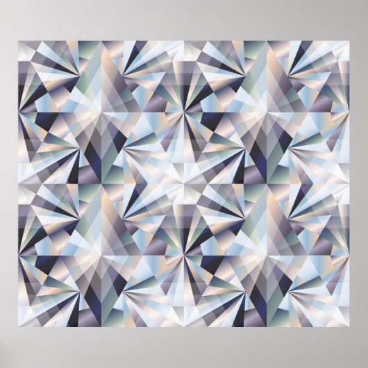 Diamant nahtloser Hintergrund, Vintage Abbildung Poster (Vorne)