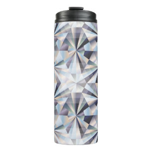 Diamant nahtloser Hintergrund, Vintage Abbildung Thermosbecher