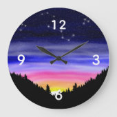 Diamant Night Large Clock Große Wanduhr (Vorderseite)