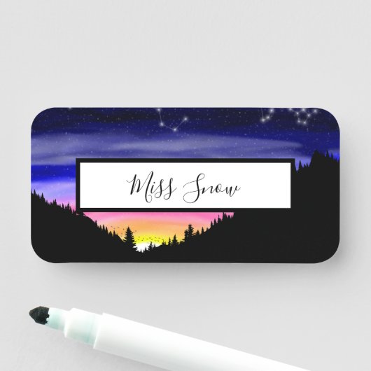 Diamant Night Name Tag Namensschild (Beispiel)