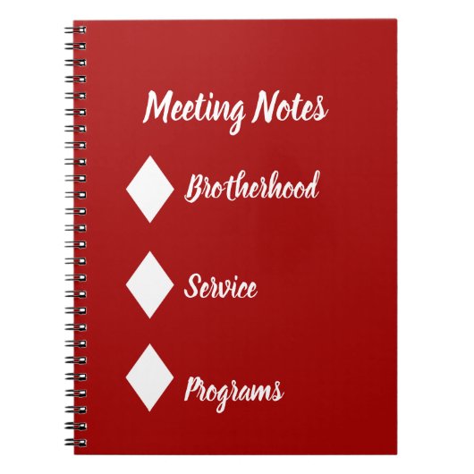 Diamant-Notebook | Mahogany Vida Notizblock (Vorderseite)