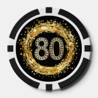 Diamant Number 80 Glitzer Bling Confetti | Gold