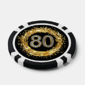Diamant Number 80 Glitzer Bling Confetti | Gold Pokerchips (Einzeln)