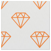 Diamant - Orange auf Weiß Stoff (Nahaufnahme)