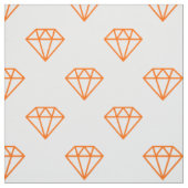 Diamant - Orange auf Weiß Stoff (Muster)